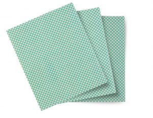 TCH603040 Paño Basic-T - Color blanco-verde - 1 paquete de 10 piezas