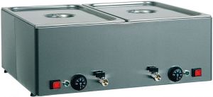 BMV21 Stainless steel bain marie countertop food warmer 2x1/1GN Different temperatures 