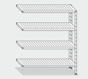 EU78764-06 estante con 4 estantes perforados ECO cm 60x40x180h kit lateral