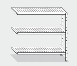 EU78963-06 estante con 3 estantes perforados ECO cm 60x30x150h kit lateral