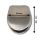 Slow-motion toilet seat in stainless steel for WC LX3040