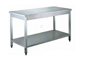 GDATS126 Table de travail sur pieds avec étagère inférieure 1200x600x850 mm