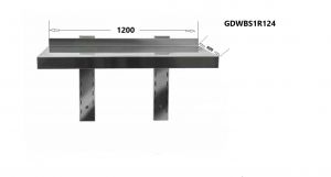 GDWBS1R124 Mensola in acciaio inox  1200x400x400 (H)