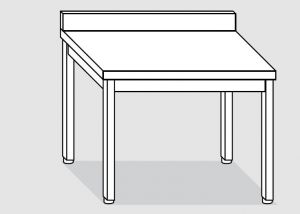 EUG2118-09 table sur pieds ECO 90x80x85h cm - plateau avec dosseret