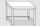 EUG2207-06 table sur pieds ECO 60x70x85h cm - plateau lisse - cadre inférieur sur 3 côtés
