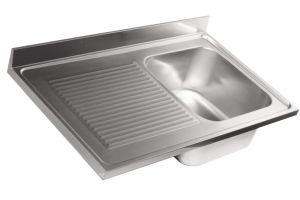 LV6012 Top sink Aisi304 stainless steel dim.1200X600 1 bowl 1 drainer left 