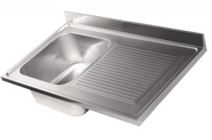 LV7008 Top sink Aisi304 stainless steel dim.1000X700 1 bowl 1 drainer right