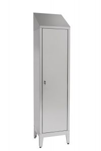 IN-694.01 1-Seat Aisi 304 Stainless Steel Dressing Room With Internal Partition Cm. 50X40X215H