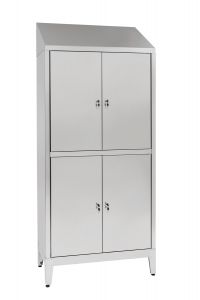 IN-694.06.430 Aisi 430 4-seater Multi-locker Wardrobe with Partition Cm. 95X40X215H