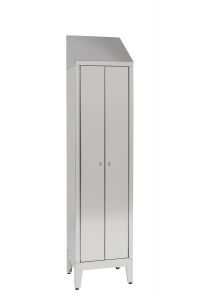 IN-694.07 Locker Box For Stainless Steel Aisi 304 For 1 Seat With 2 Doors Cm. 50X40X215H