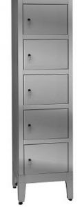 IN-695.05 Multi-compartment filing cabinet in Aisi 304 stainless steel - 5 places