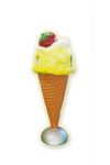 EG010 Fragolato Gettacarte - Gettacarte pubblicitario 3D per gelateria altezza 166 cm