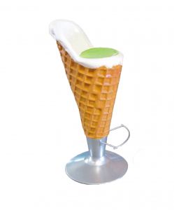 SG043 Sgabello Gelato - Sgabello pubblicitario 3D per gelateria altezza 90 cm