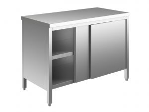 EU03200-13 Table armoire ECO cm 130x60x85h plateau lisse - portes coulissantes