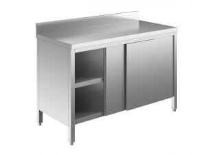 EU03201-11 Table armoire ECO cm 110x60x85h dosseret - portes coulissantes