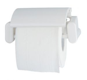 T104101 Porte-rouleau papier toilette ouvert en plastique blanc