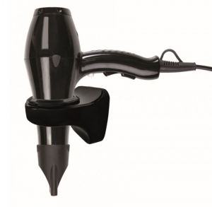 T704028 Black Hair dryer with black wall base 1000W