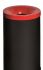 T770017 Corbeille à papier anti-feu métal noir avec couvercle Rouge 50 litres 